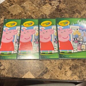 Crayola Peppa Pig Art Set with Stickers 4 of them! Never Opened.